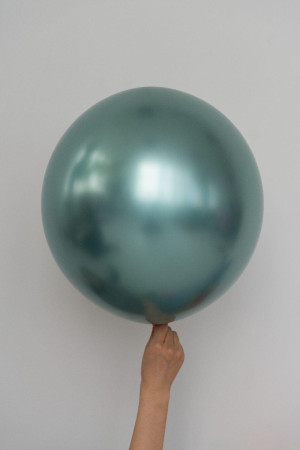 Гелиевый шар хром зеленый 60 см