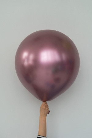 Гелиевый шар хром розовый 60 см