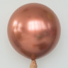 Гелиевый шар хром розовое золото 60 см