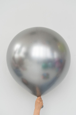 Гелиевый шар хром серебро 60 см