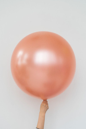 Гелиевый шар металл розовое золото 60 см
