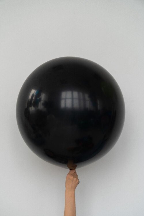Гелиевый шар черный 60 см